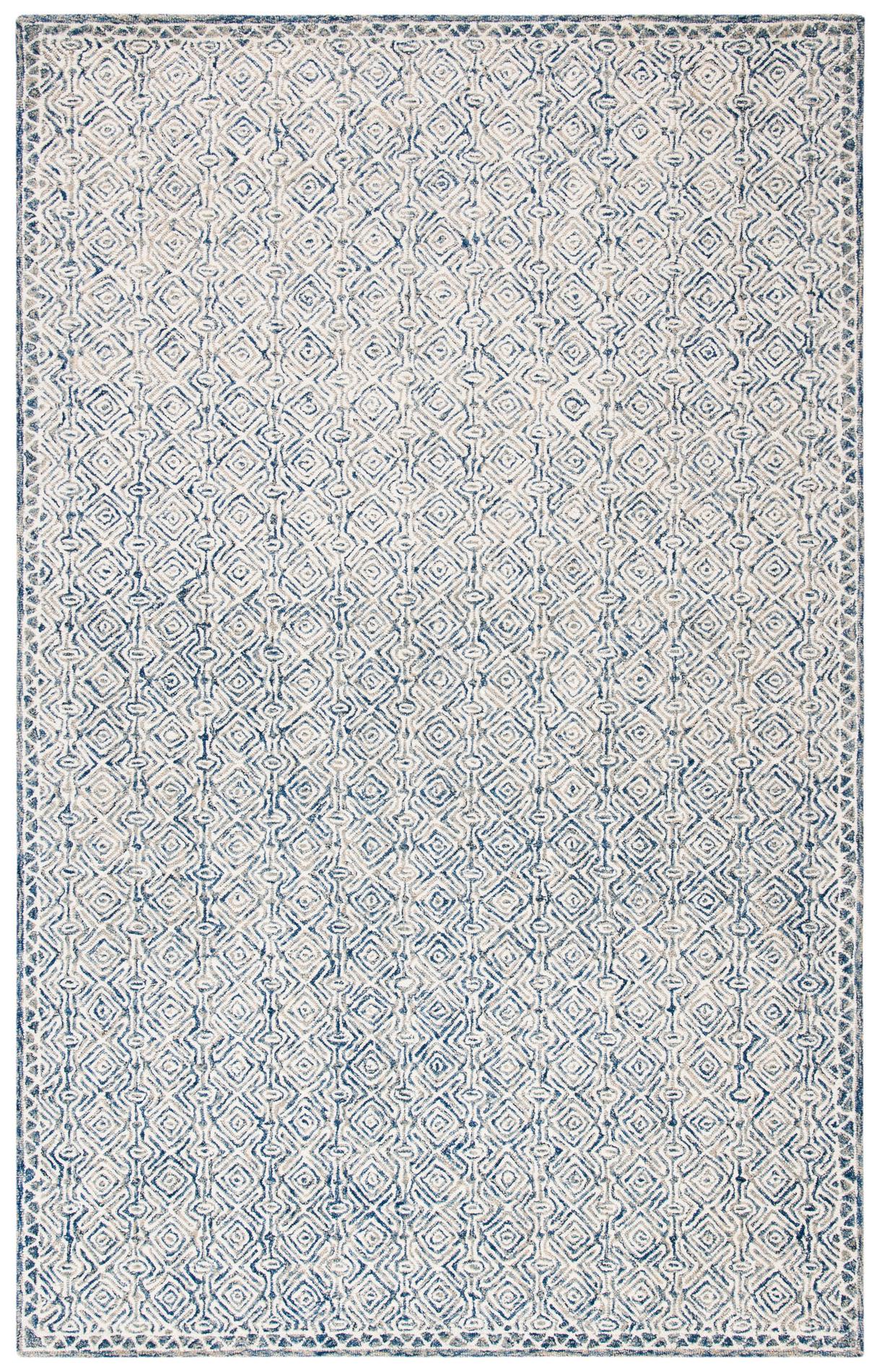 Safavieh Micro-Loop Mlp526N Navy/Ivory Rugs.