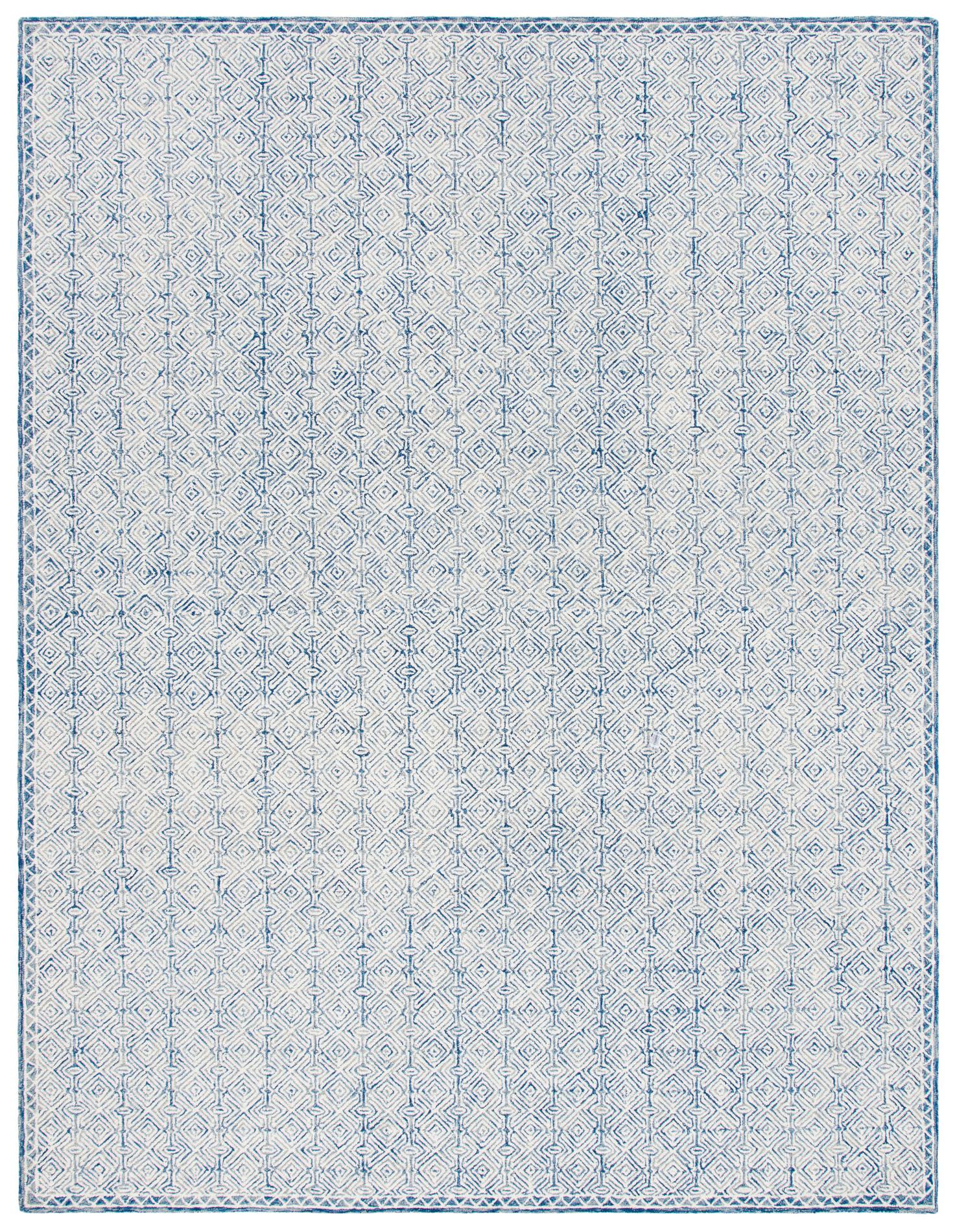 Safavieh Micro-Loop Mlp526N Navy/Ivory Rugs.