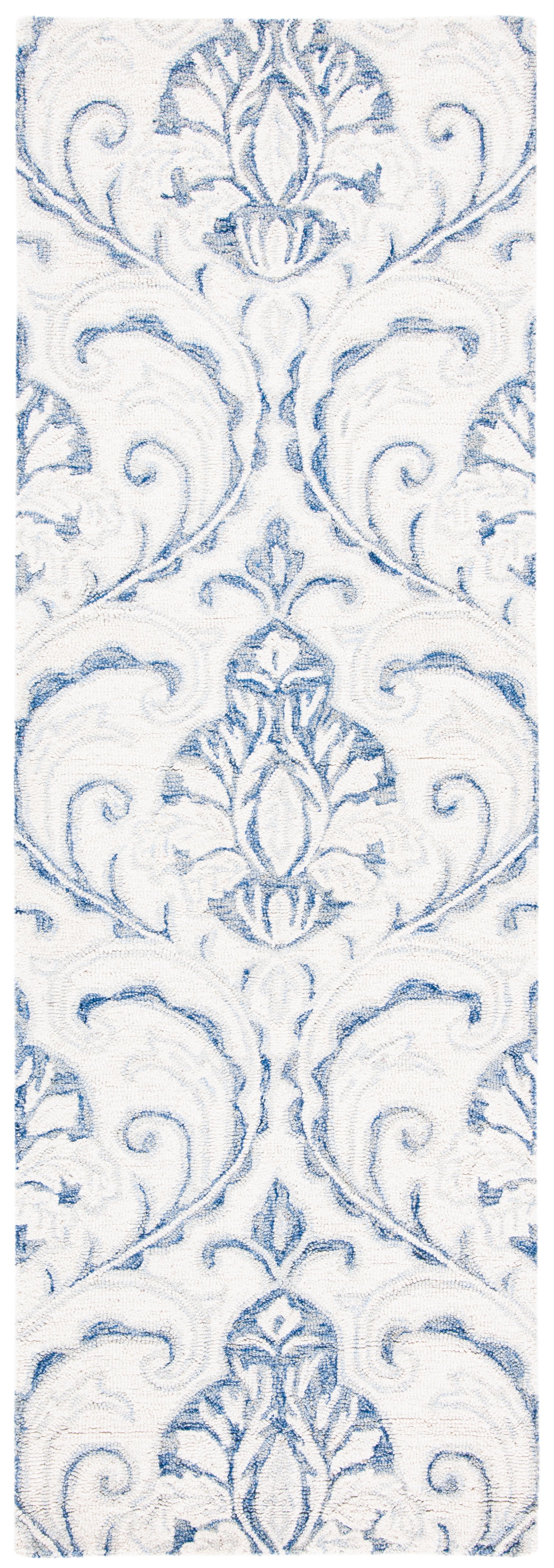 Safavieh Micro-Loop Mlp532A Ivory/Blue Rugs.