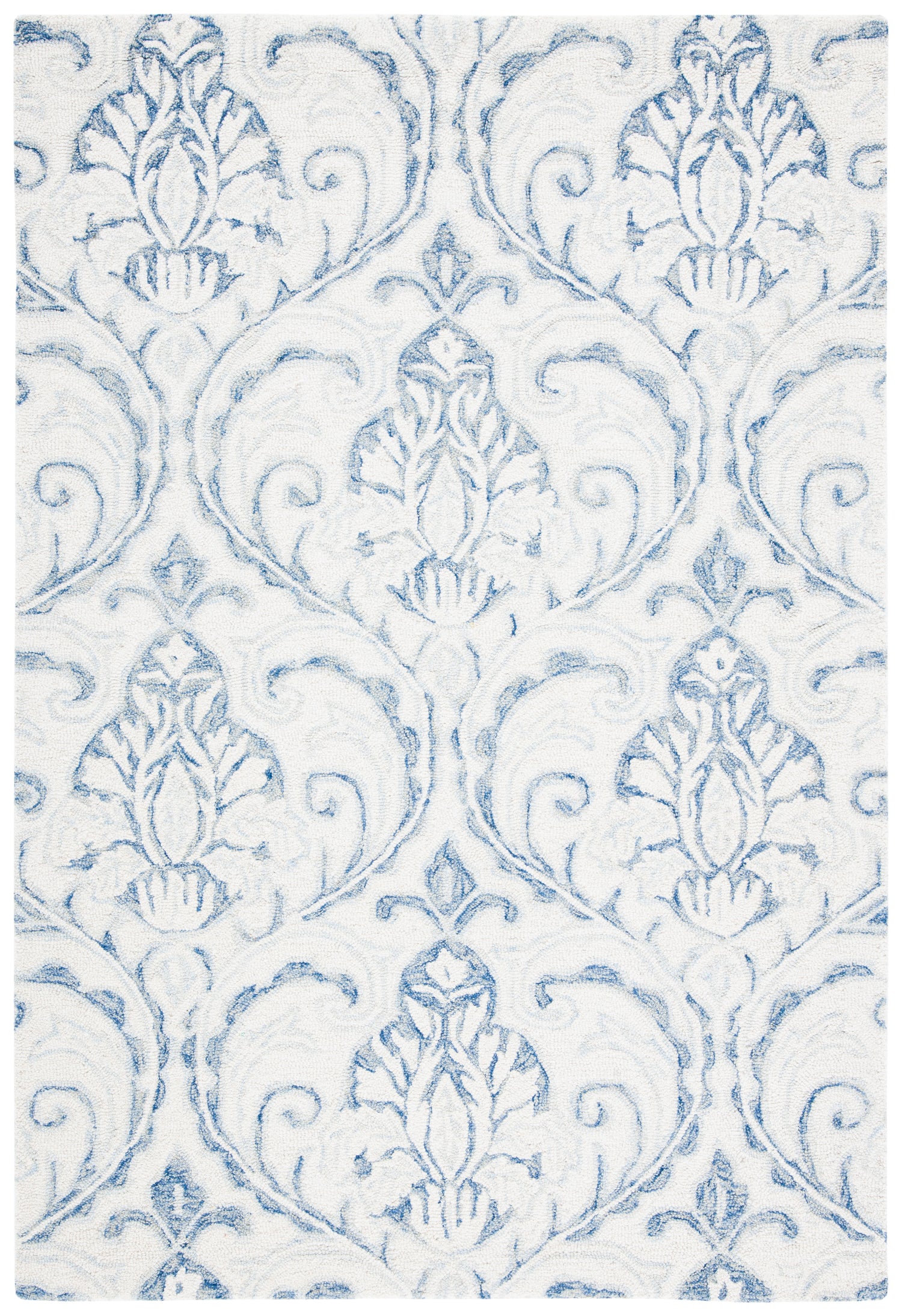 Safavieh Micro-Loop Mlp532A Ivory/Blue Rugs.