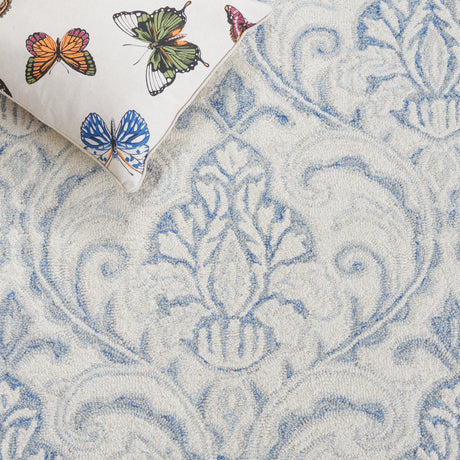 Safavieh Micro-Loop Mlp532A Ivory/Blue Rugs.