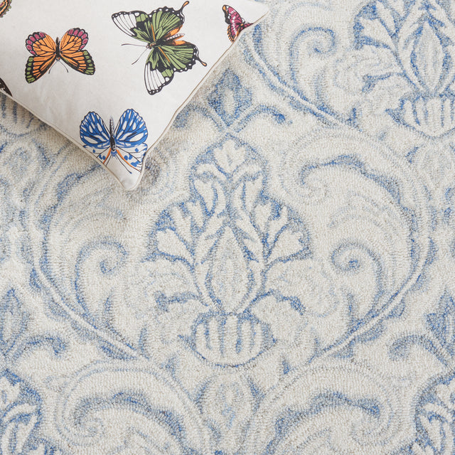 Safavieh Micro-Loop Mlp532A Ivory/Blue Rugs.
