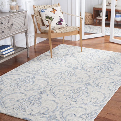 Safavieh Micro-Loop Mlp532A Ivory/Blue Rugs.