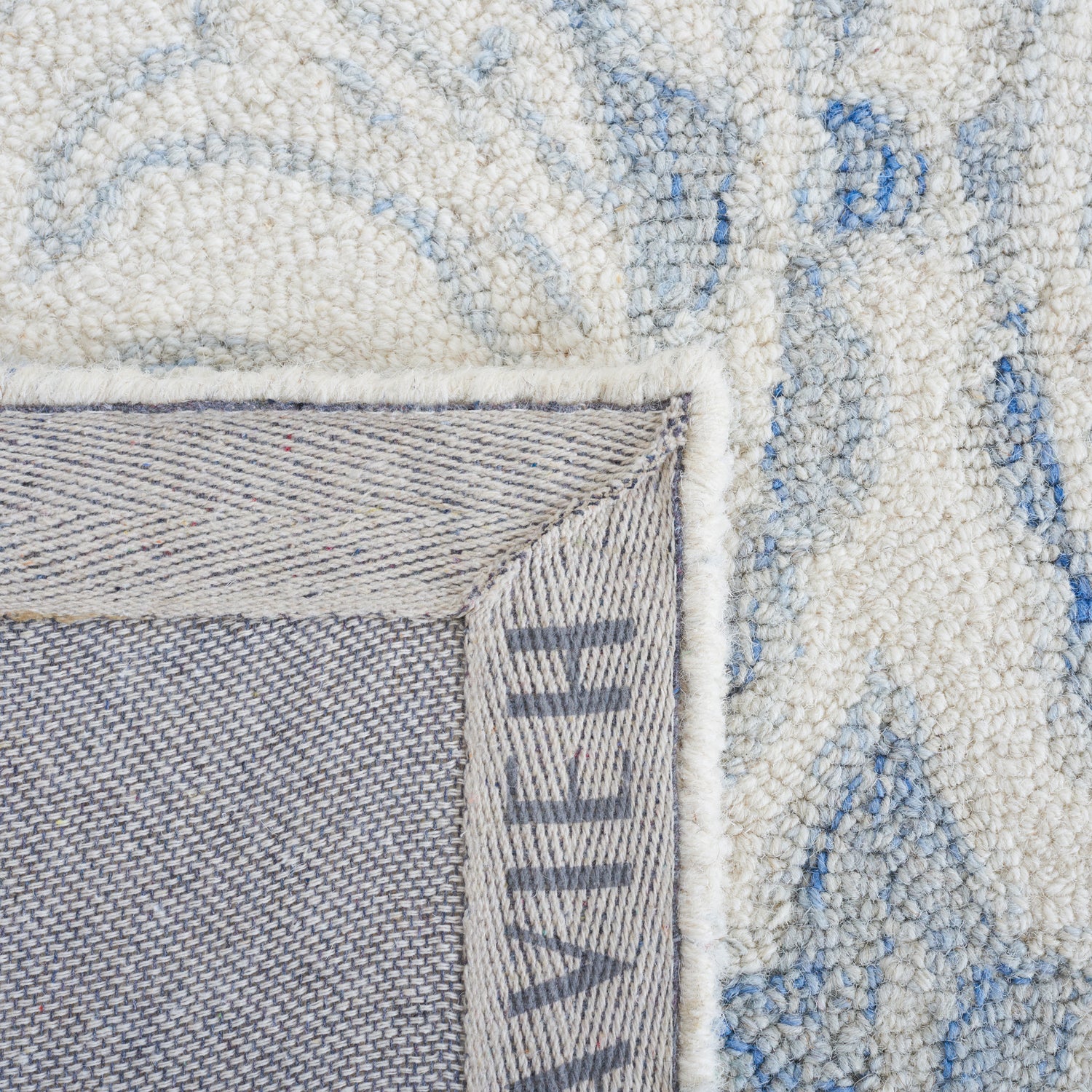 Safavieh Micro-Loop Mlp532A Ivory/Blue Rugs.