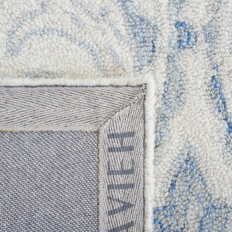 Safavieh Micro-Loop Mlp532A Ivory/Blue Rugs.
