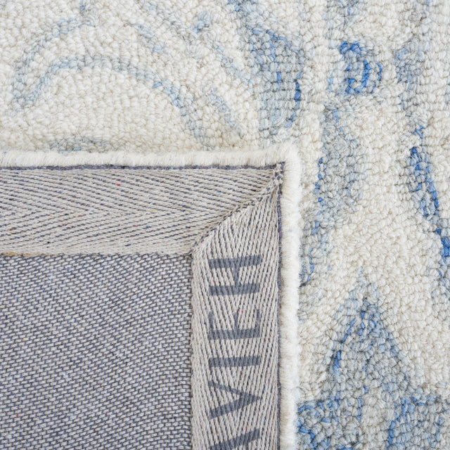 Safavieh Micro-Loop Mlp532A Ivory/Blue Rugs.