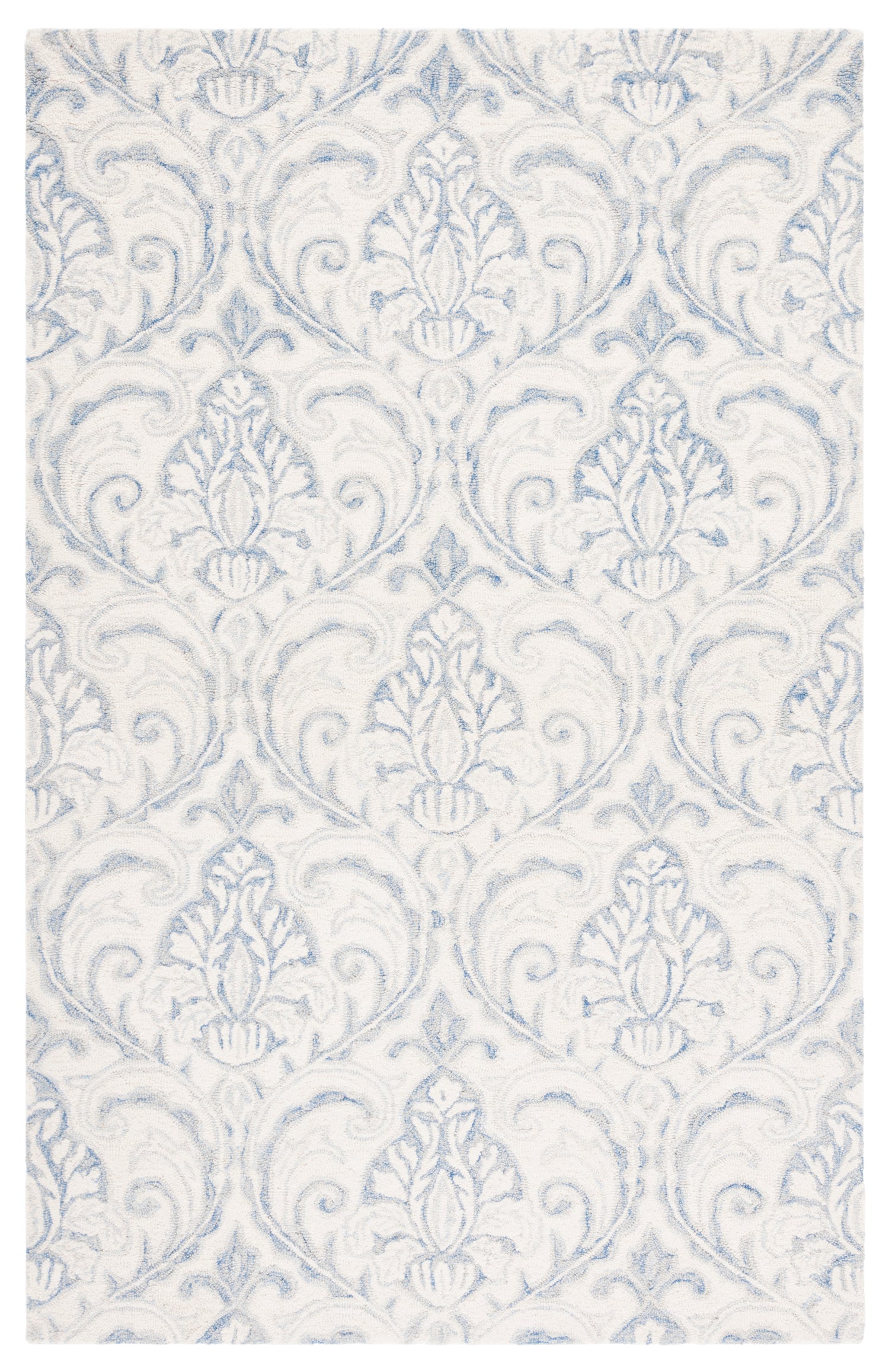 Safavieh Micro-Loop Mlp532A Ivory/Blue Rugs.