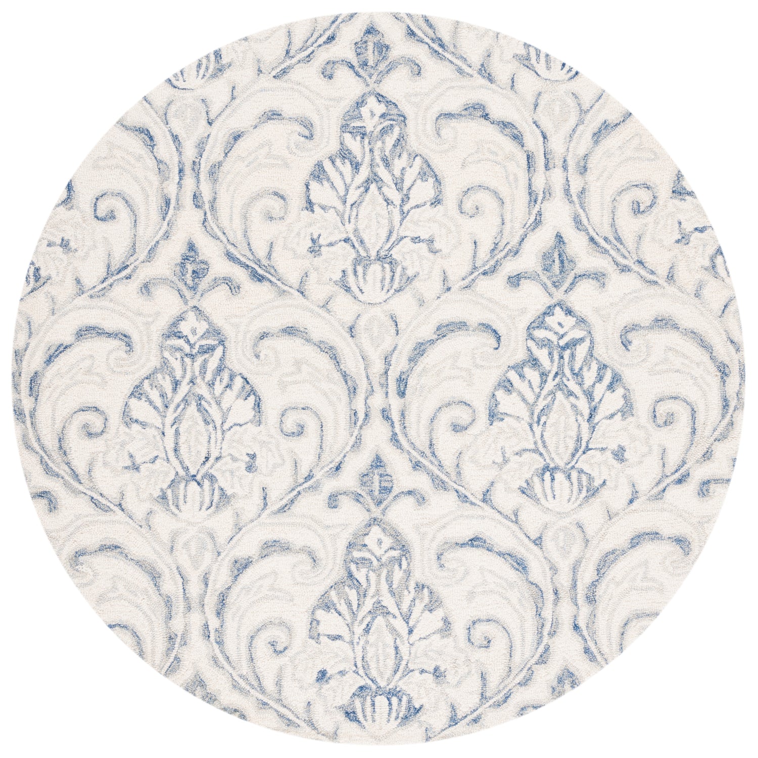 Safavieh Micro-Loop Mlp532A Ivory/Blue Rugs.