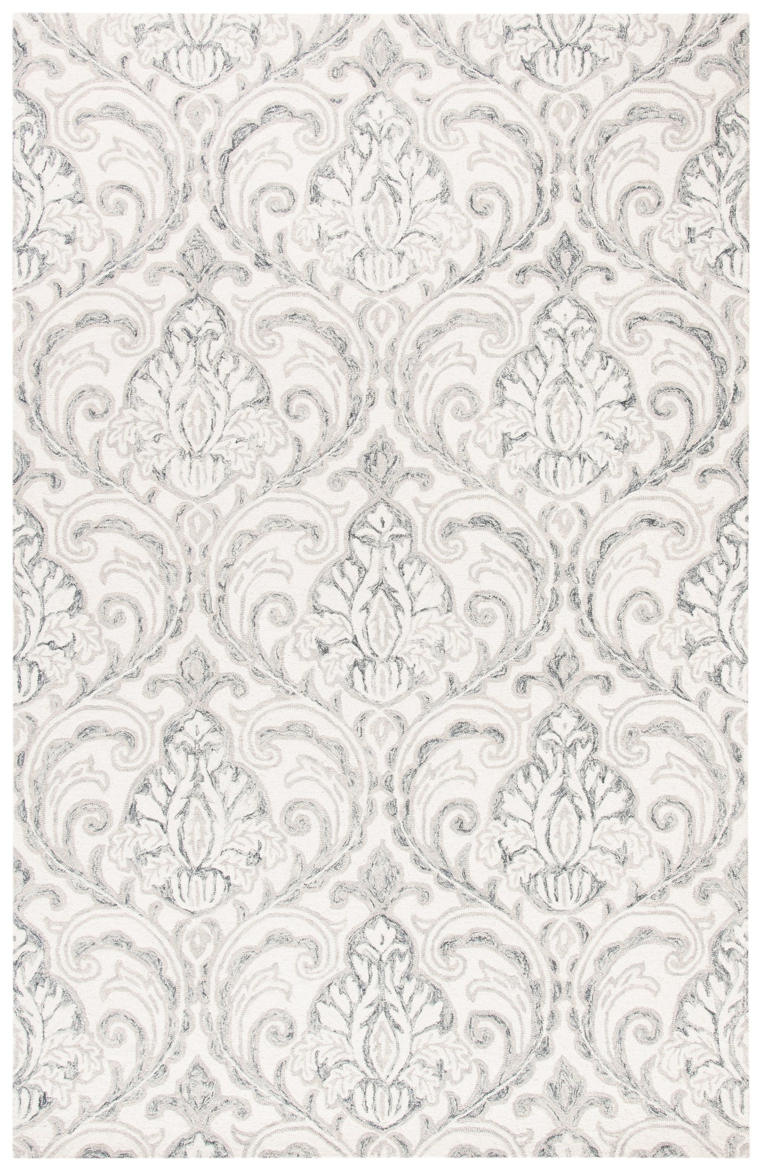 Safavieh Micro-Loop Mlp532F Ivory/Grey Rugs.