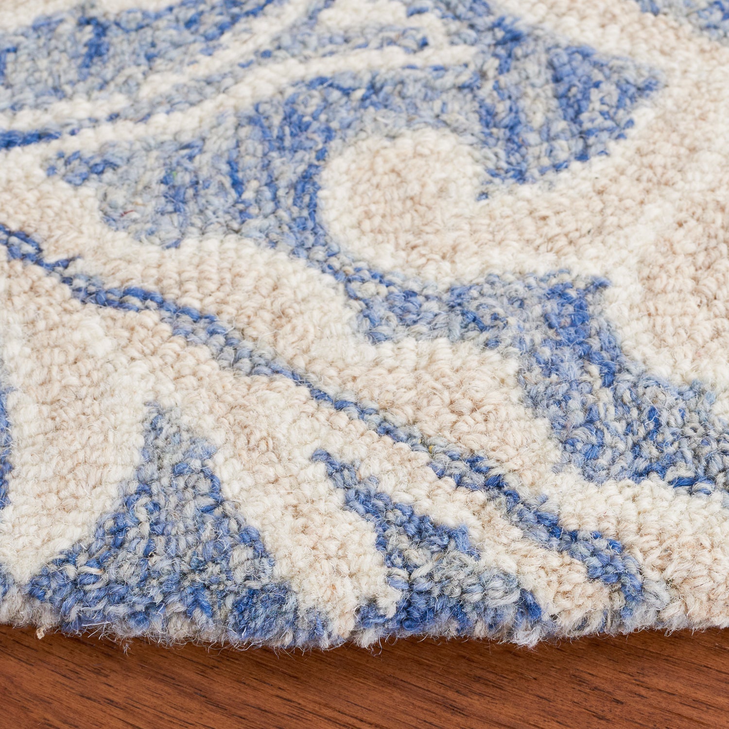 Safavieh Micro-Loop Mlp532M Blue/Ivory Rugs.