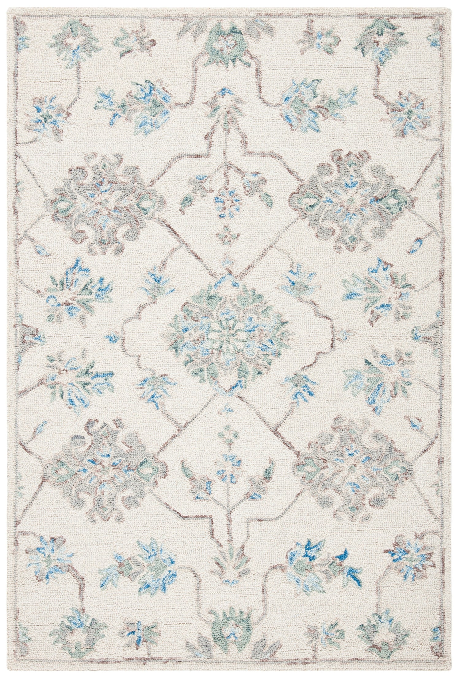 Safavieh Micro-Loop Mlp534F Ivory/Grey Rugs.