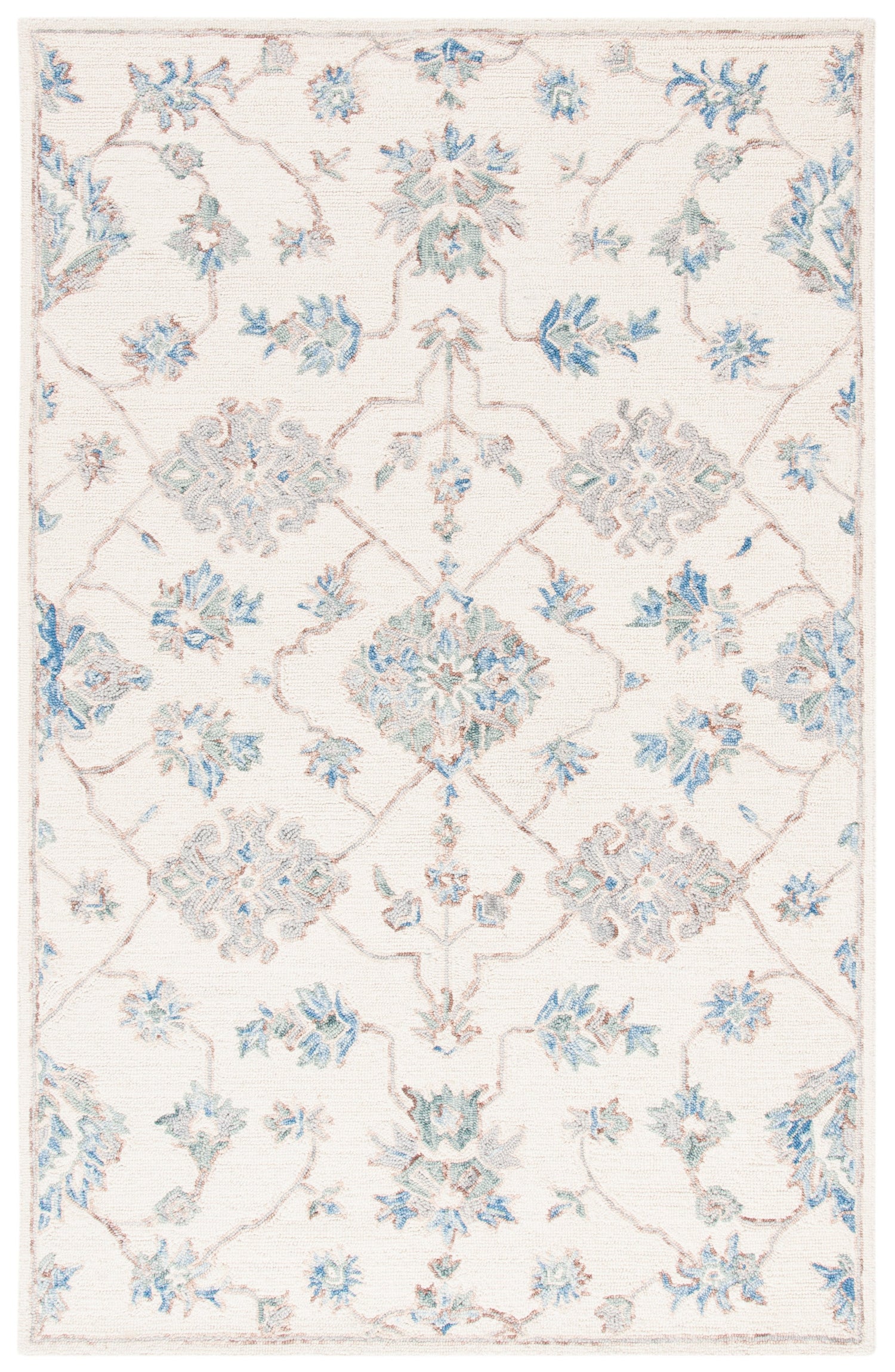 Safavieh Micro-Loop Mlp534F Ivory/Grey Rugs.