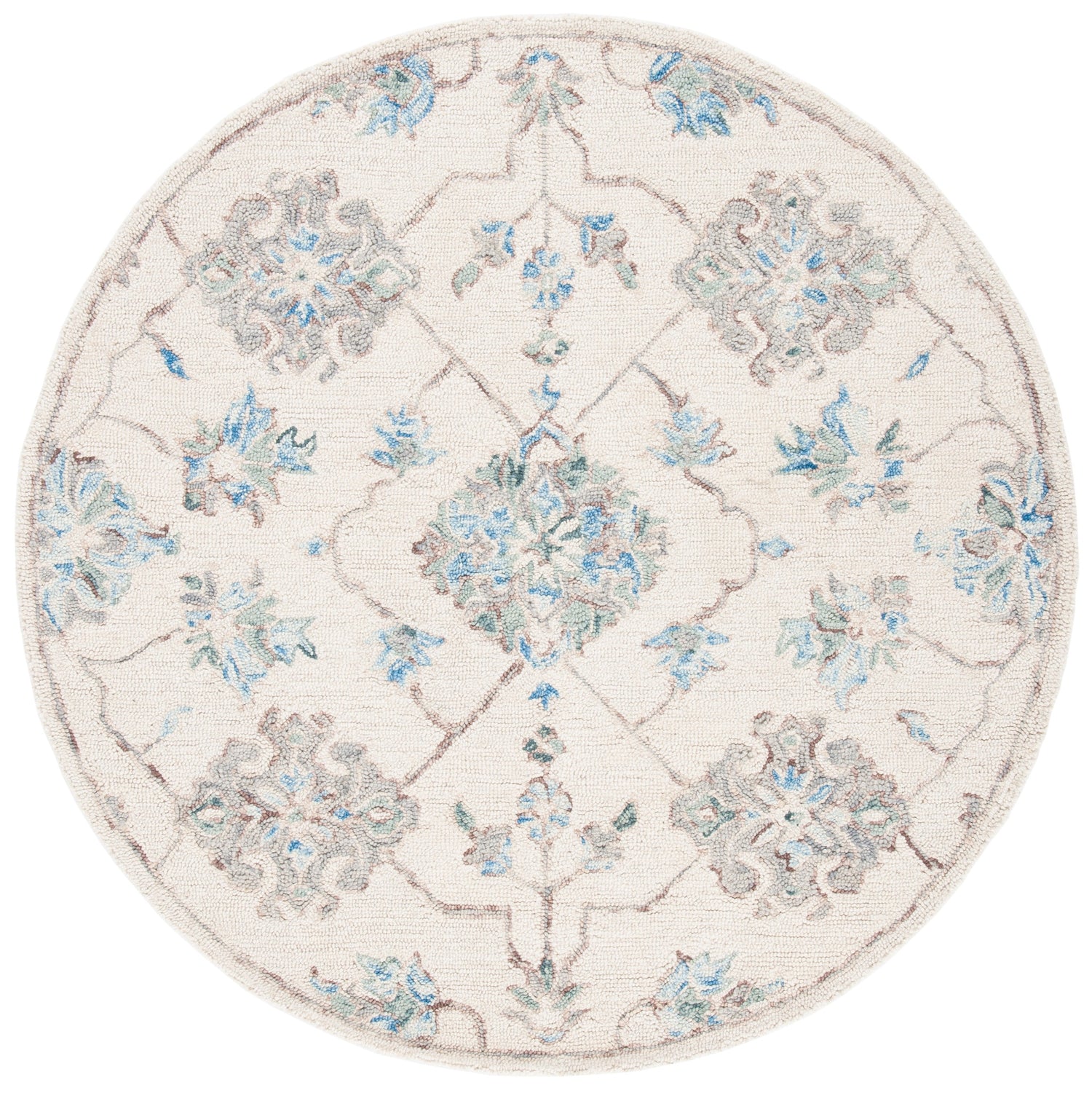 Safavieh Micro-Loop Mlp534F Ivory/Grey Rugs.