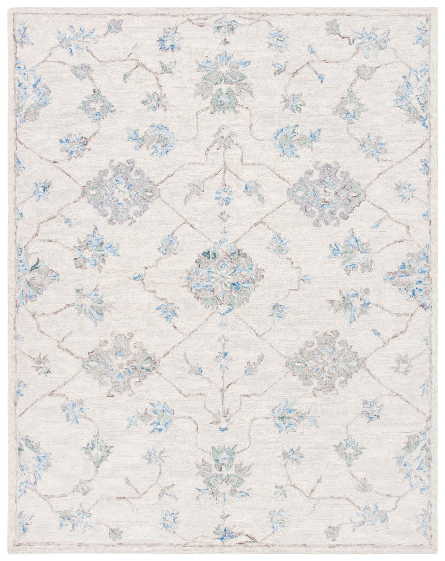 Safavieh Micro-Loop Mlp534F Ivory/Grey Rugs.