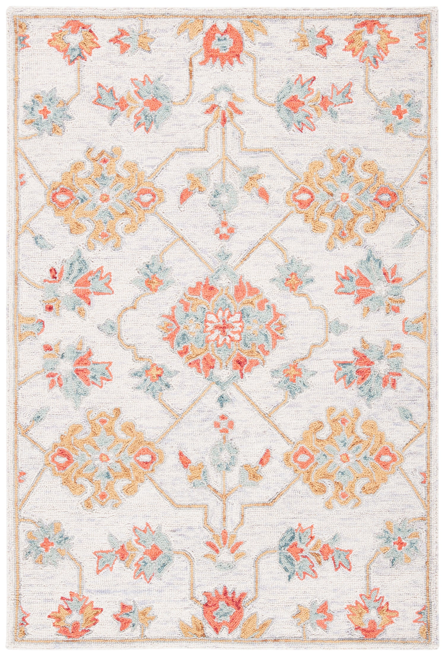 Safavieh Micro-Loop Mlp534G Silver/Red Rugs.