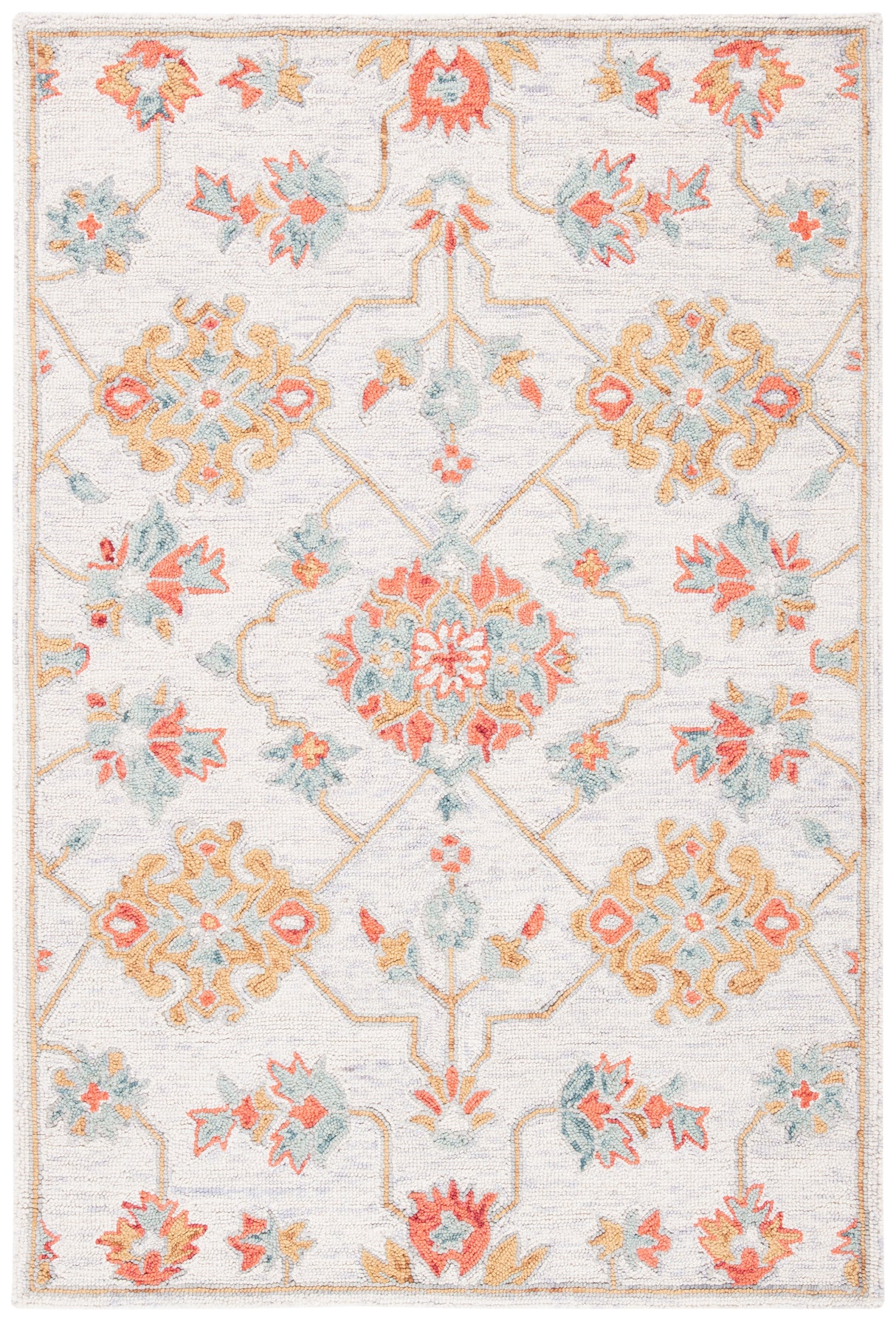 Safavieh Micro-Loop Mlp534G Silver/Red Rugs.