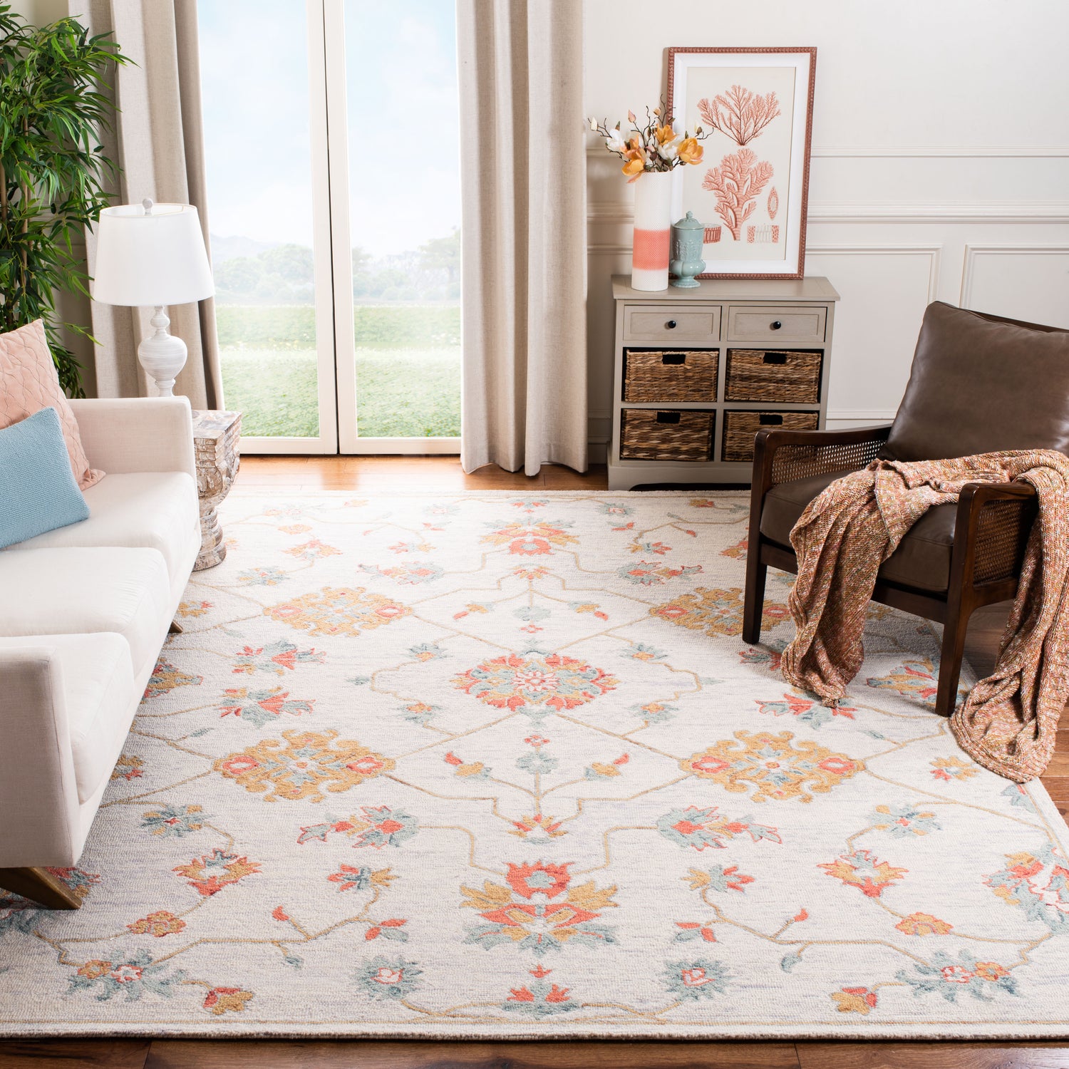 Safavieh Micro-Loop Mlp534G Silver/Red Rugs.