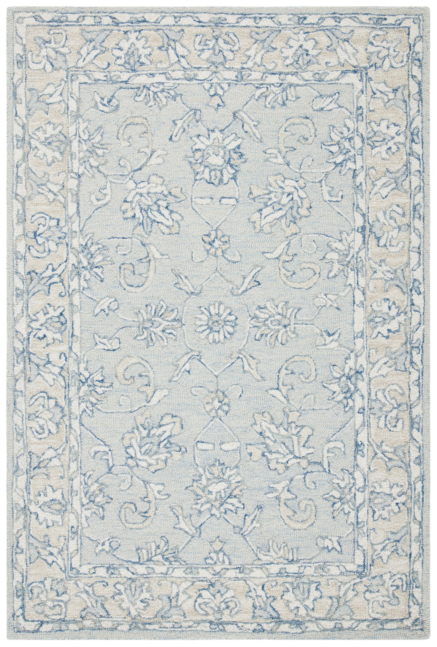 Safavieh Micro-Loop Mlp535M Blue/Beige Rugs.