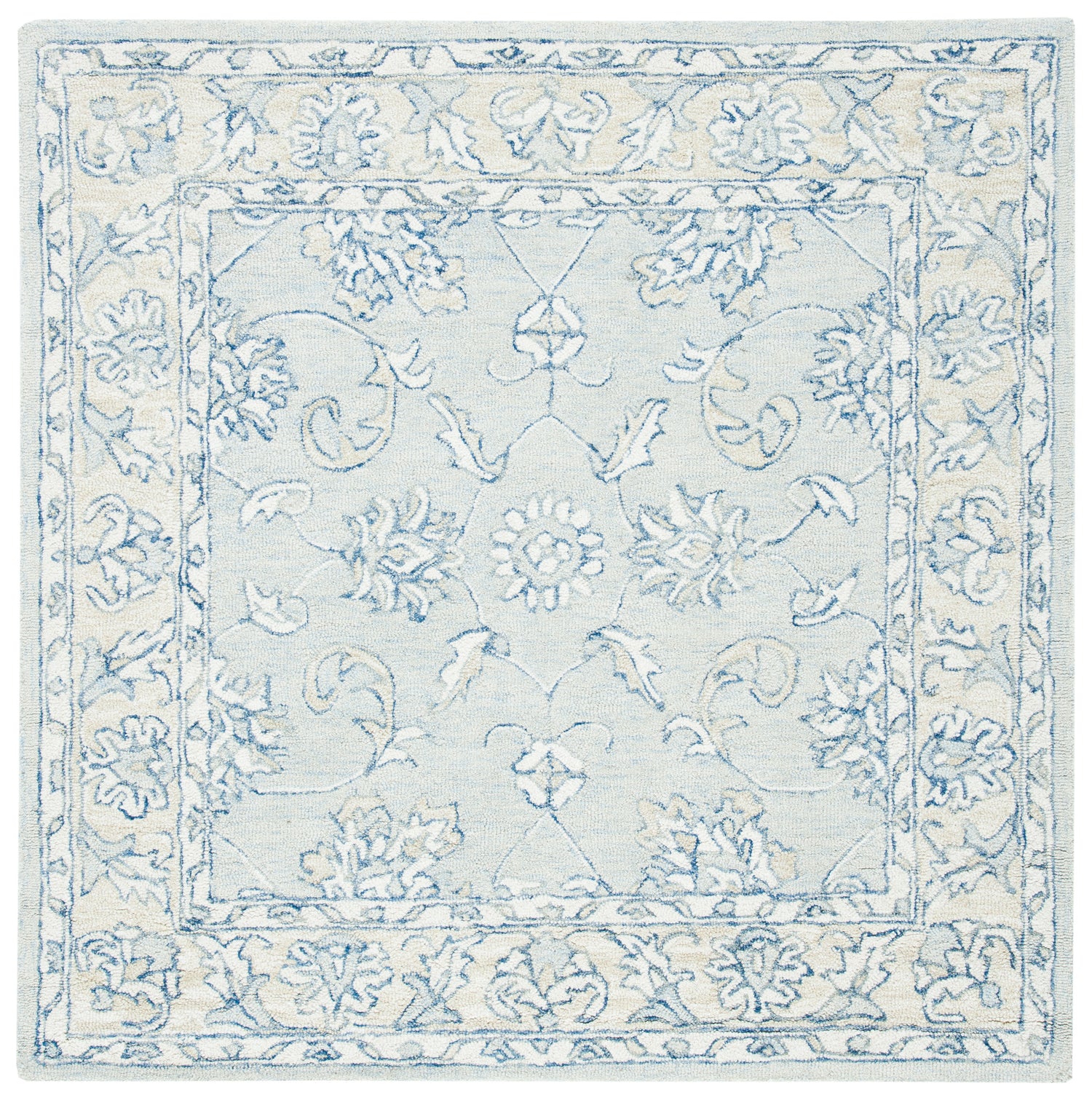 Safavieh Micro-Loop Mlp535M Blue/Beige Rugs.