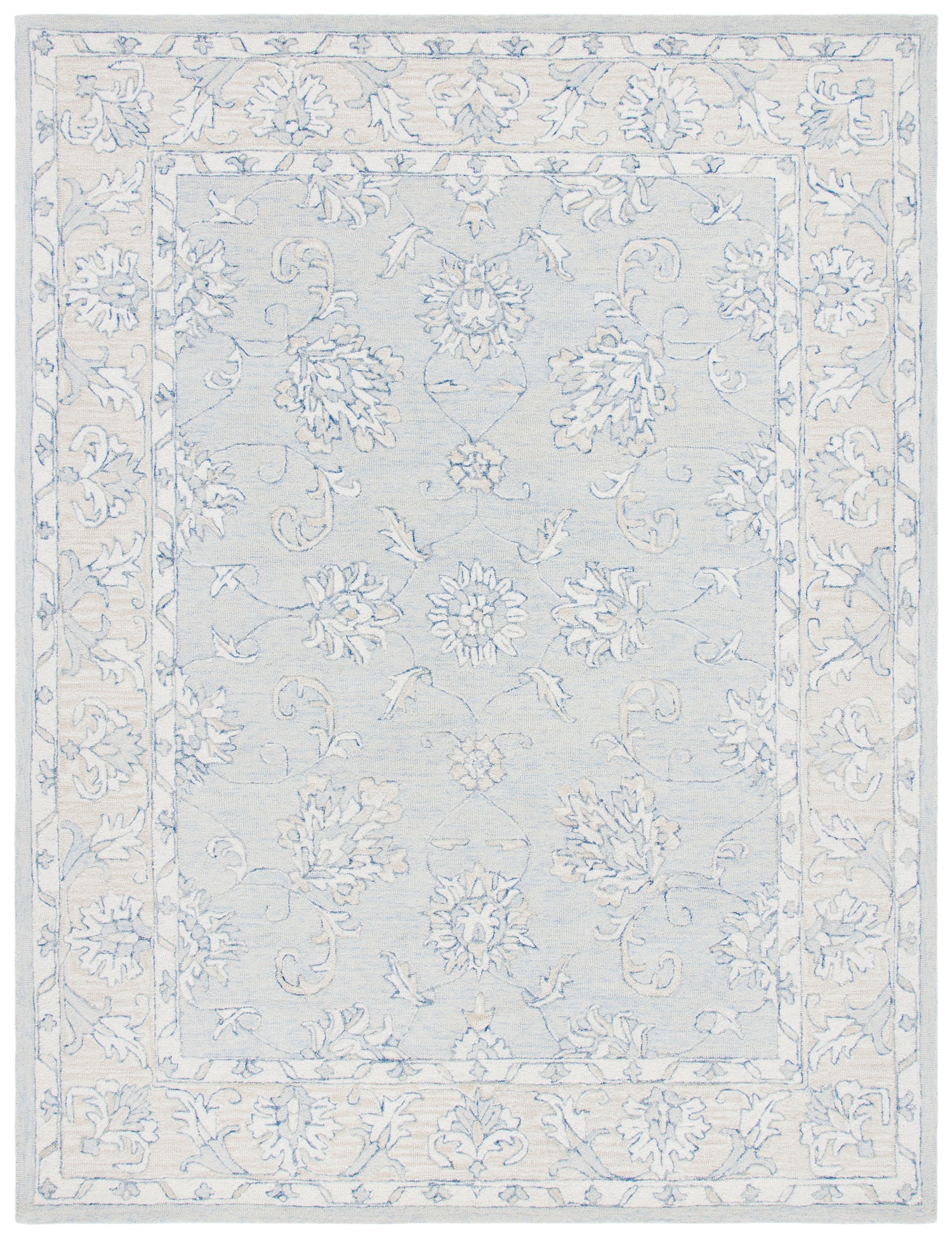 Safavieh Micro-Loop Mlp535M Blue/Beige Rugs.