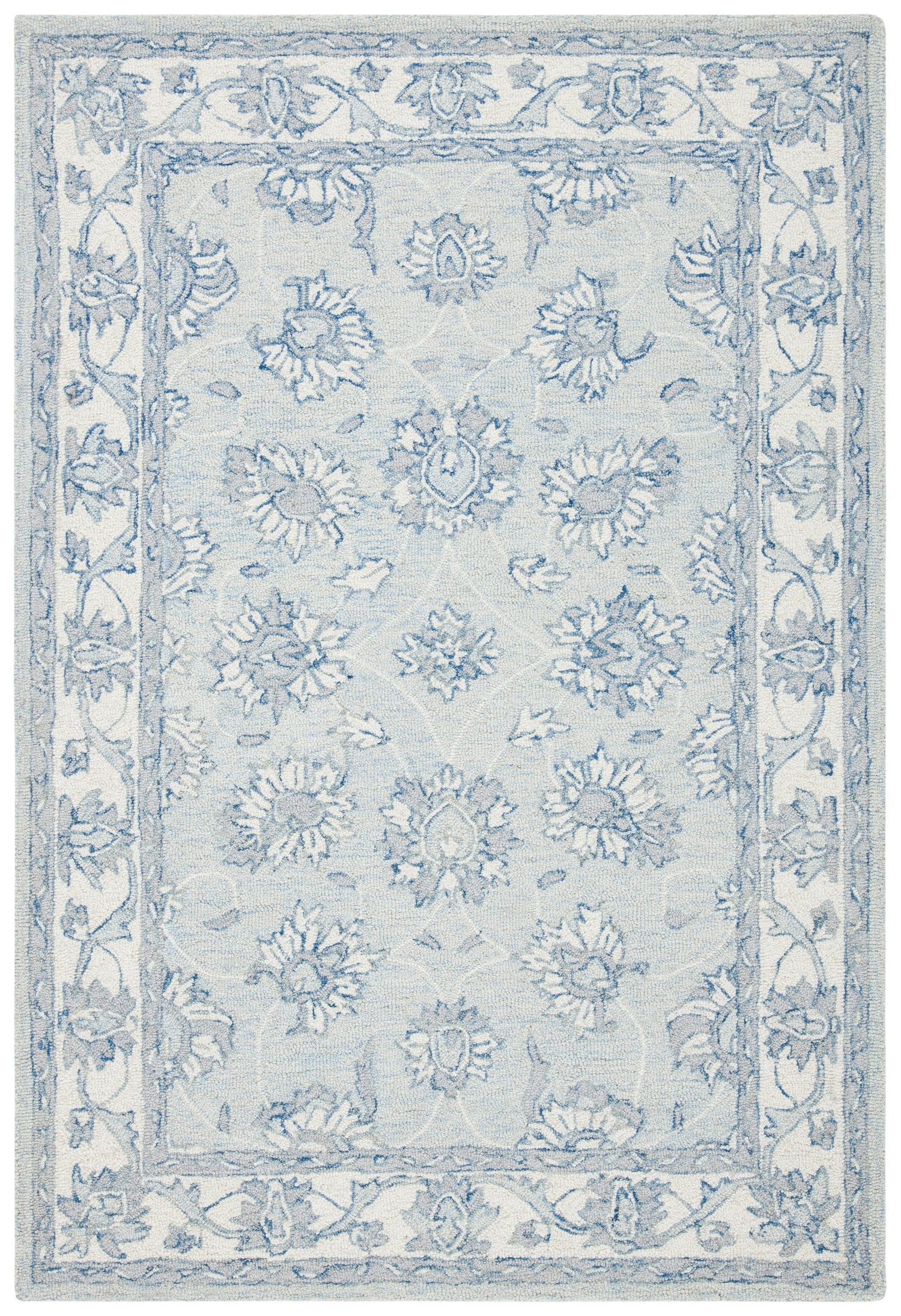 Safavieh Micro-Loop Mlp536L Light Blue/Ivory Rugs.