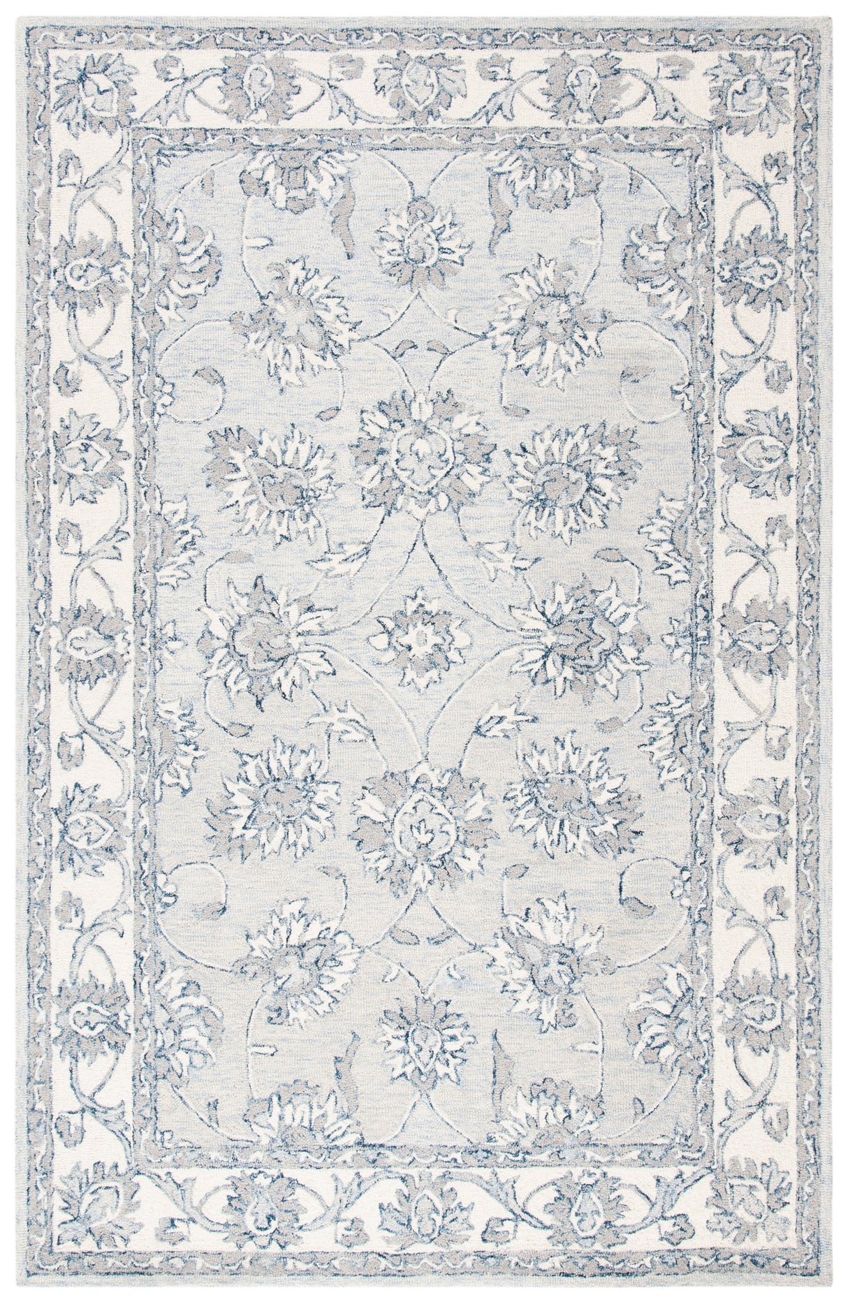 Safavieh Micro-Loop Mlp536L Light Blue/Ivory Rugs.