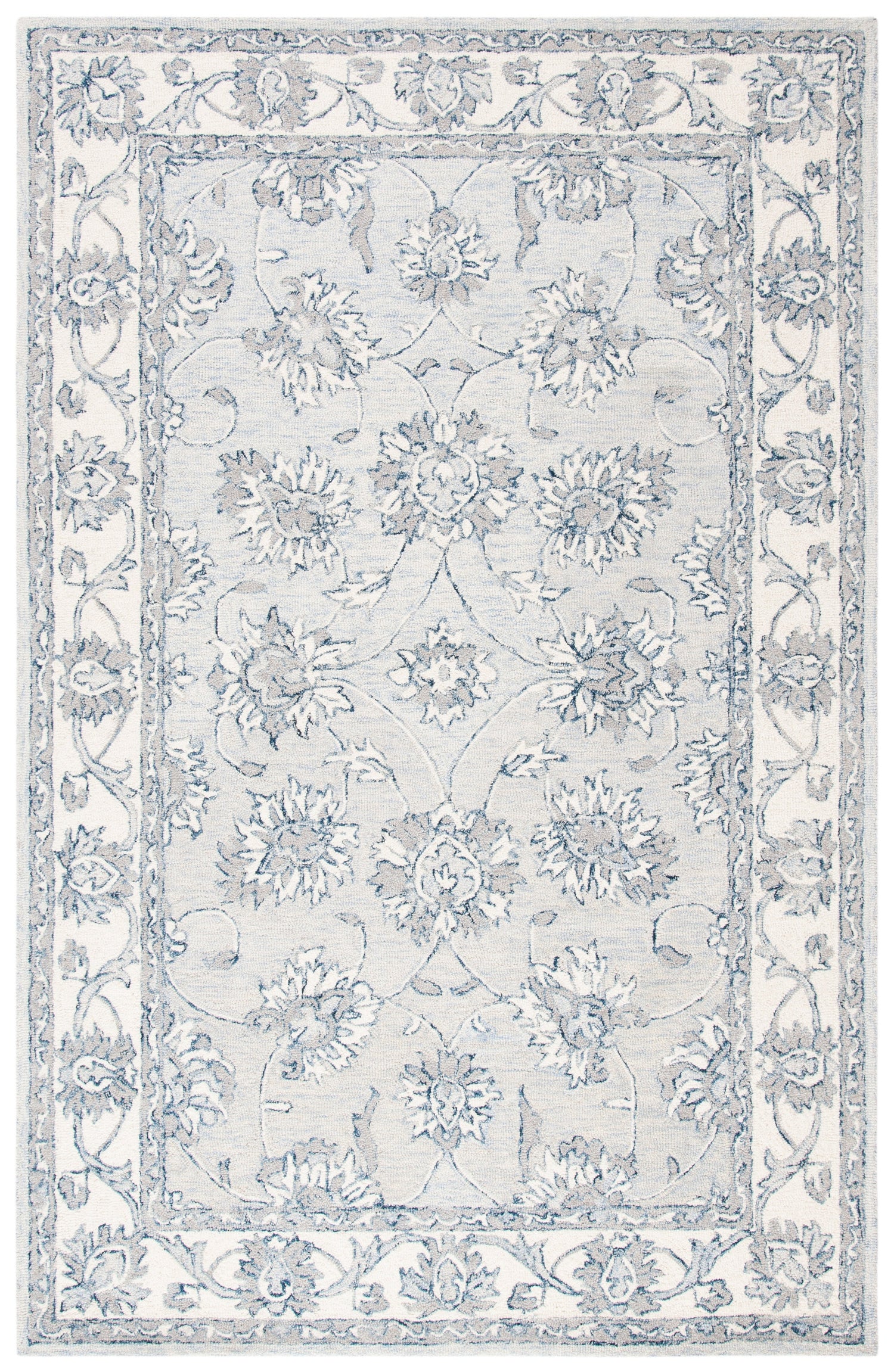 Safavieh Micro-Loop Mlp536L Light Blue/Ivory Rugs.