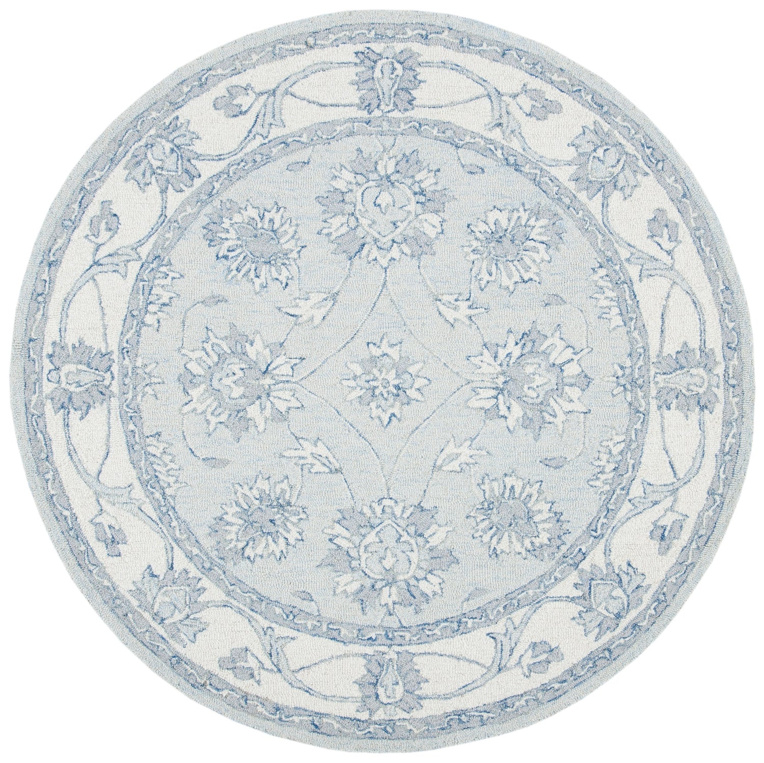 Safavieh Micro-Loop Mlp536L Light Blue/Ivory Rugs.