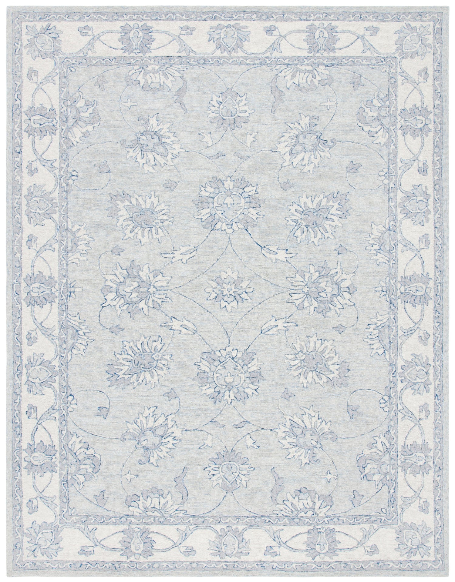 Safavieh Micro-Loop Mlp536L Light Blue/Ivory Rugs.