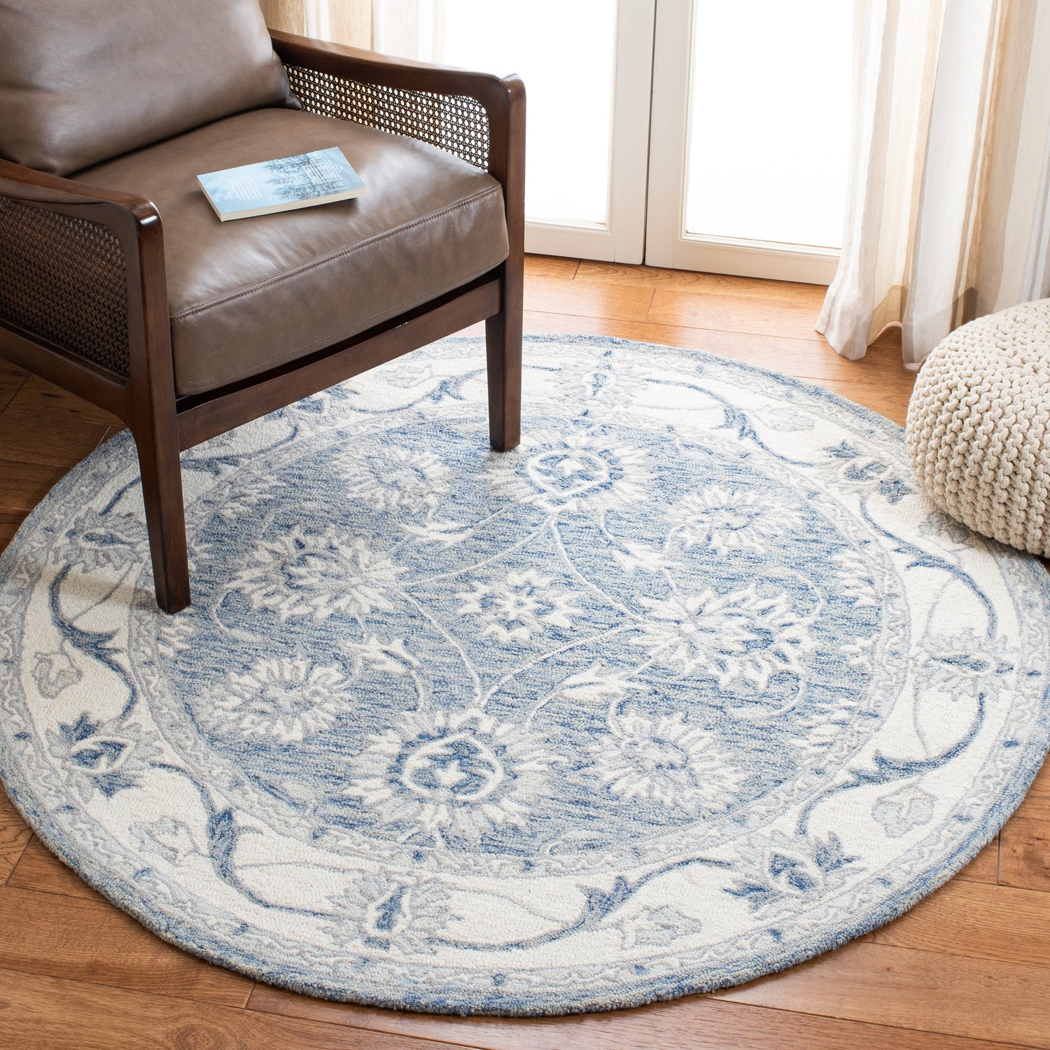 Safavieh Micro-Loop Mlp536M Blue/Ivory Rugs.
