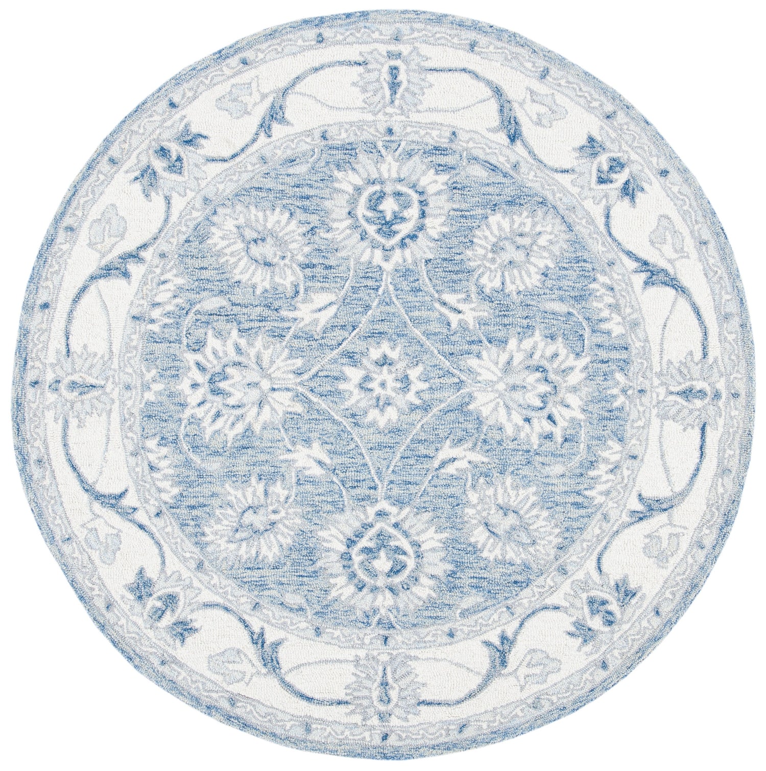 Safavieh Micro-Loop Mlp536M Blue/Ivory Rugs.