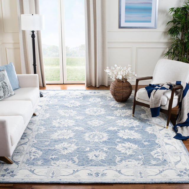 Safavieh Micro-Loop Mlp536M Blue/Ivory Rugs.