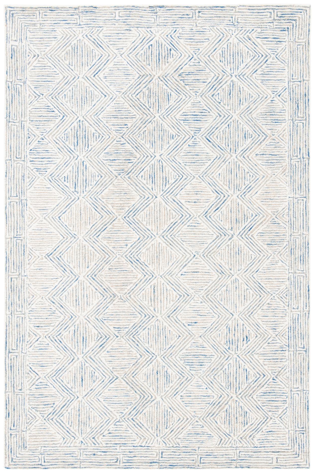 Safavieh Micro-Loop Mlp538M Blue/Ivory Rugs.