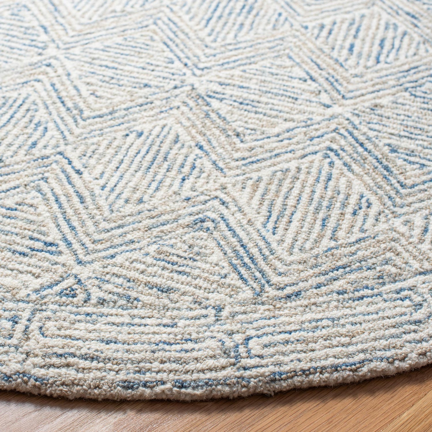 Safavieh Micro-Loop Mlp538M Blue/Ivory Rugs.