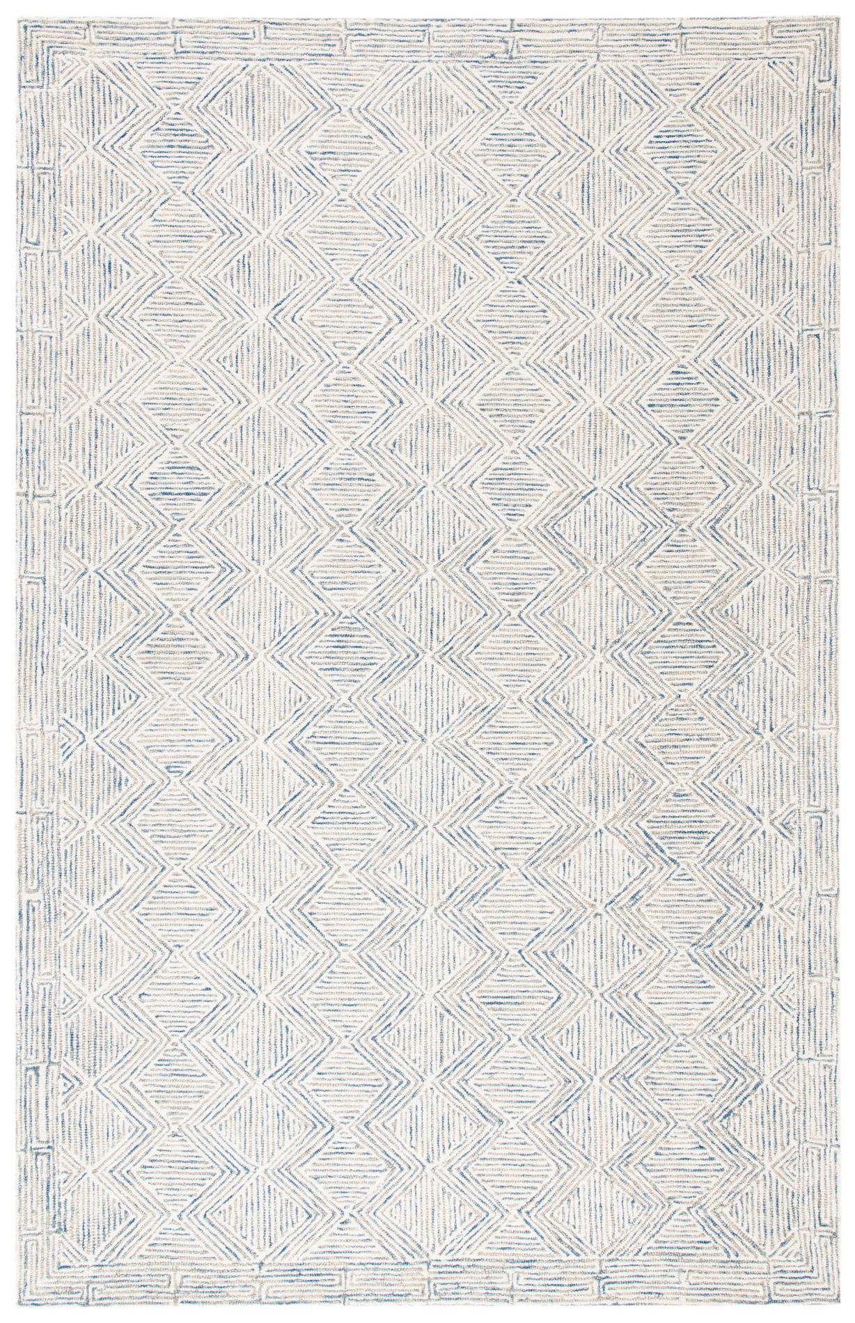 Safavieh Micro-Loop Mlp538M Blue/Ivory Rugs.