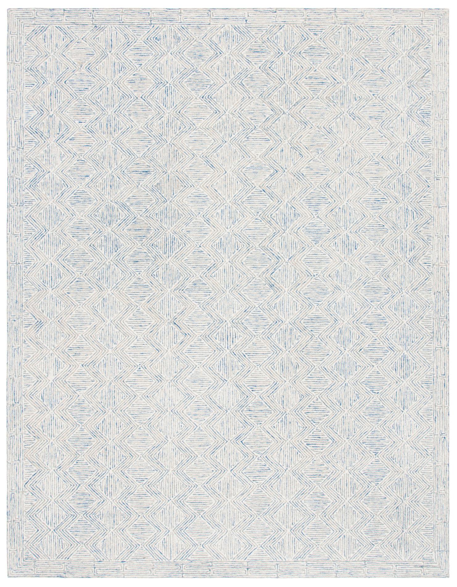 Safavieh Micro-Loop Mlp538M Blue/Ivory Rugs.