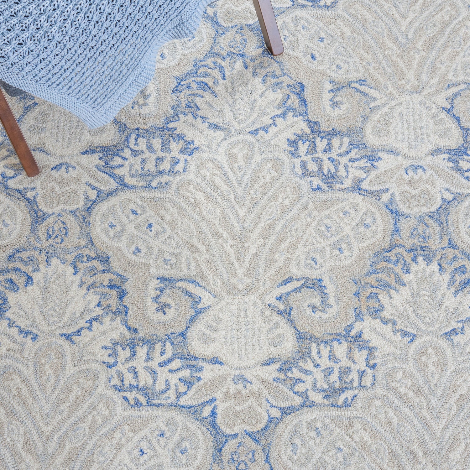 Safavieh Micro-Loop Mlp539M Blue/Ivory Rugs.