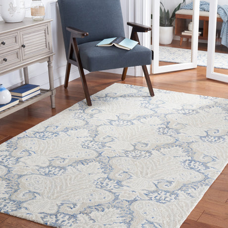 Safavieh Micro-Loop Mlp539M Blue/Ivory Rugs.
