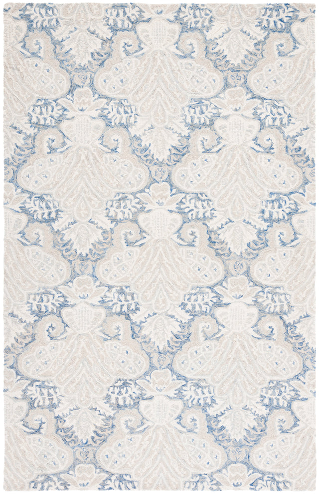 Safavieh Micro-Loop Mlp539M Blue/Ivory Rugs.