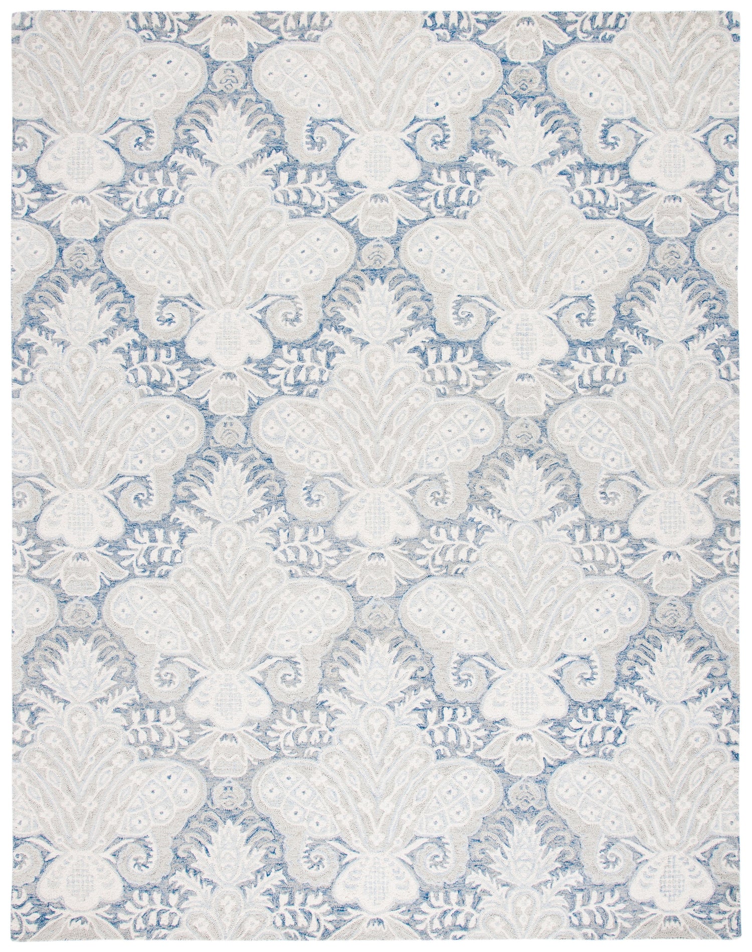 Safavieh Micro-Loop Mlp539M Blue/Ivory Rugs.