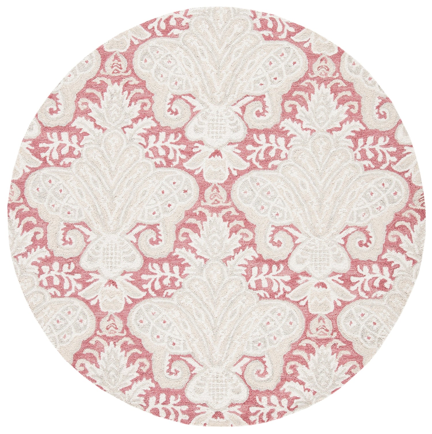 Safavieh Micro-Loop Mlp539U Pink/Beige Rugs.
