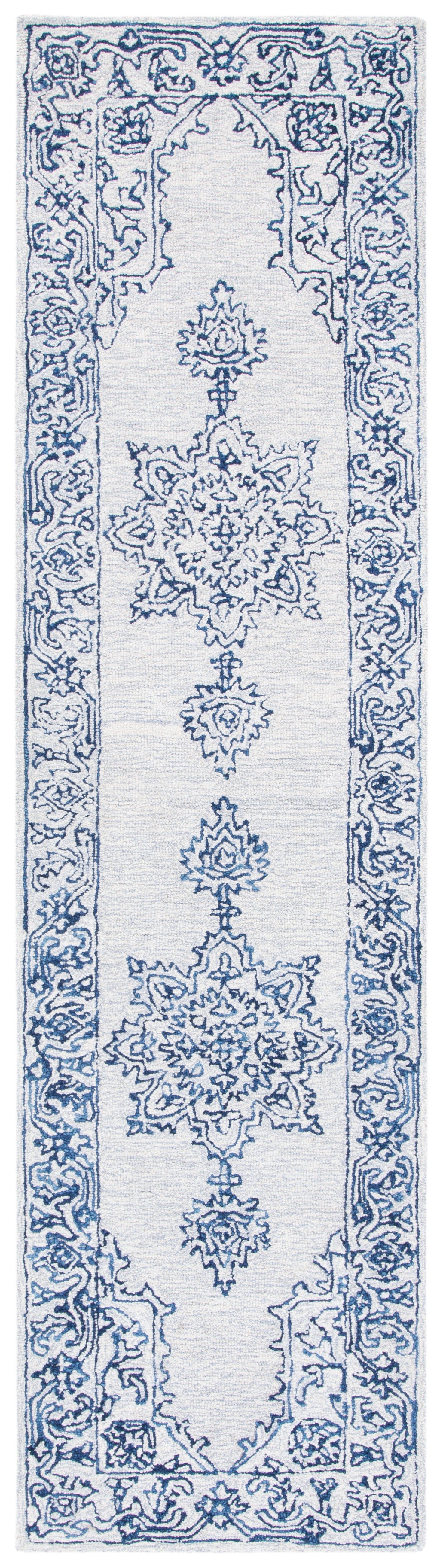 Safavieh Micro-Loop Mlp614A Ivory/Blue Rugs.