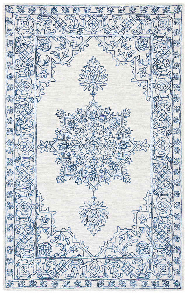 Safavieh Micro-Loop Mlp614A Ivory/Blue Rugs.