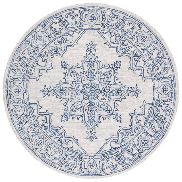 Safavieh Micro-Loop Mlp614A Ivory/Blue Rugs.