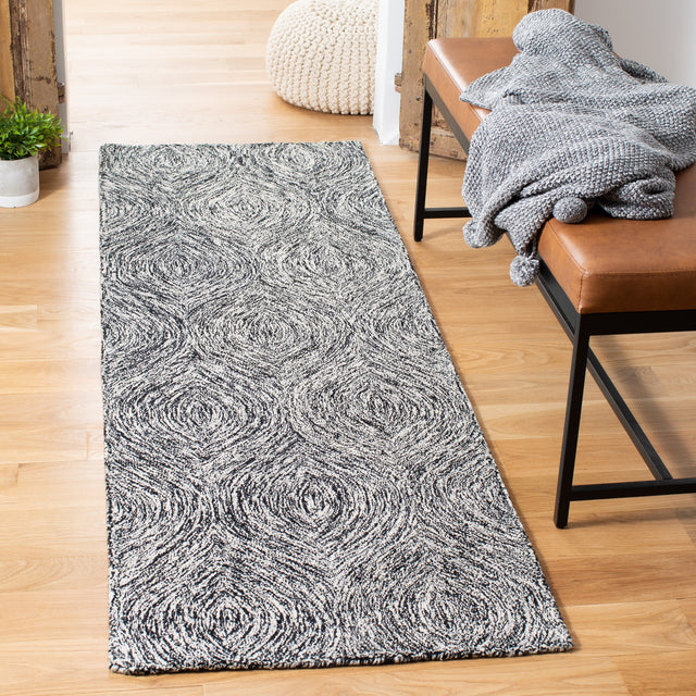 Safavieh Micro-Loop Mlp615Z Black/Ivory Rugs.