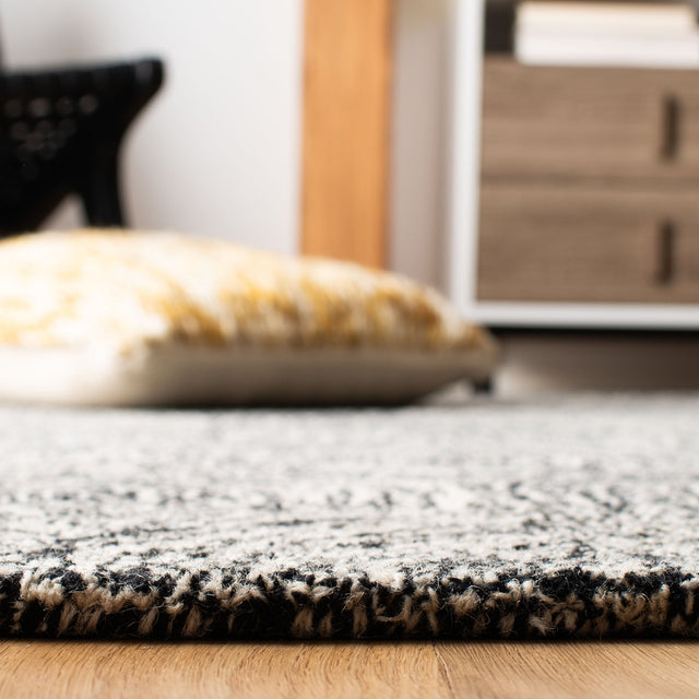 Safavieh Micro-Loop Mlp615Z Black/Ivory Rugs.