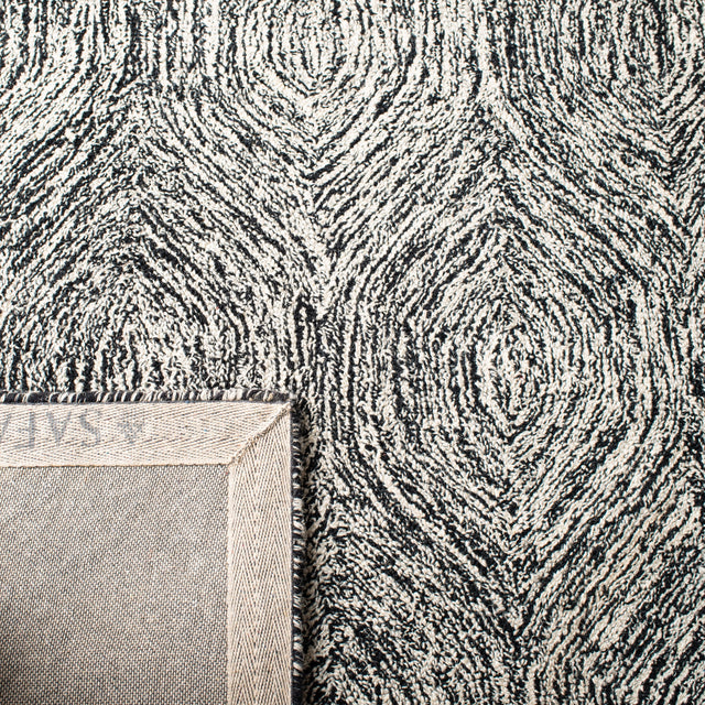 Safavieh Micro-Loop Mlp615Z Black/Ivory Rugs.