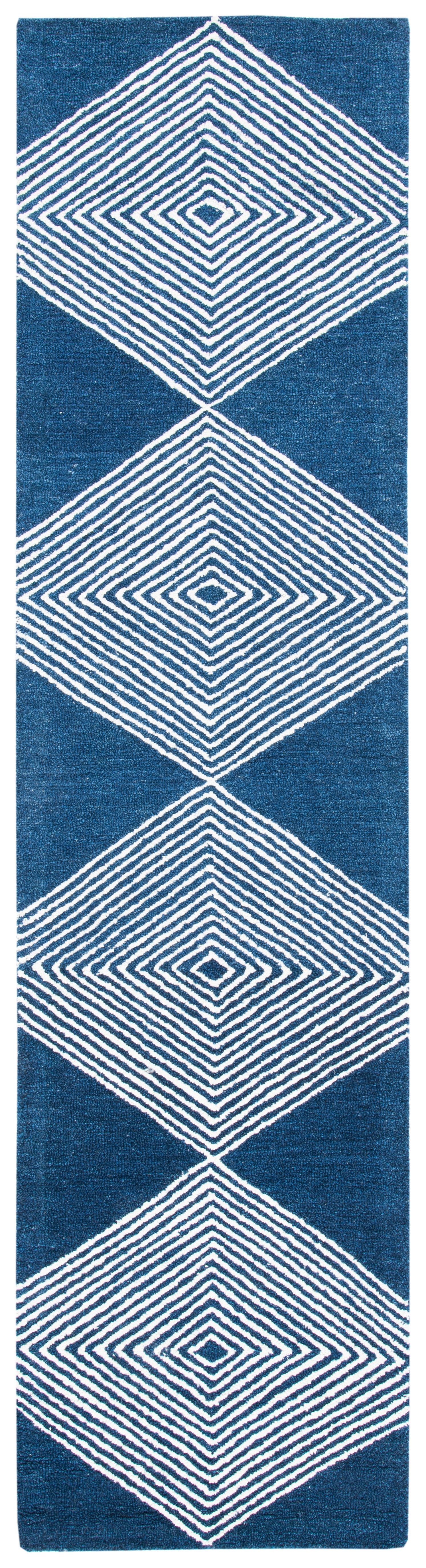 Safavieh Micro-Loop Mlp618N Navy/Ivory Rugs.