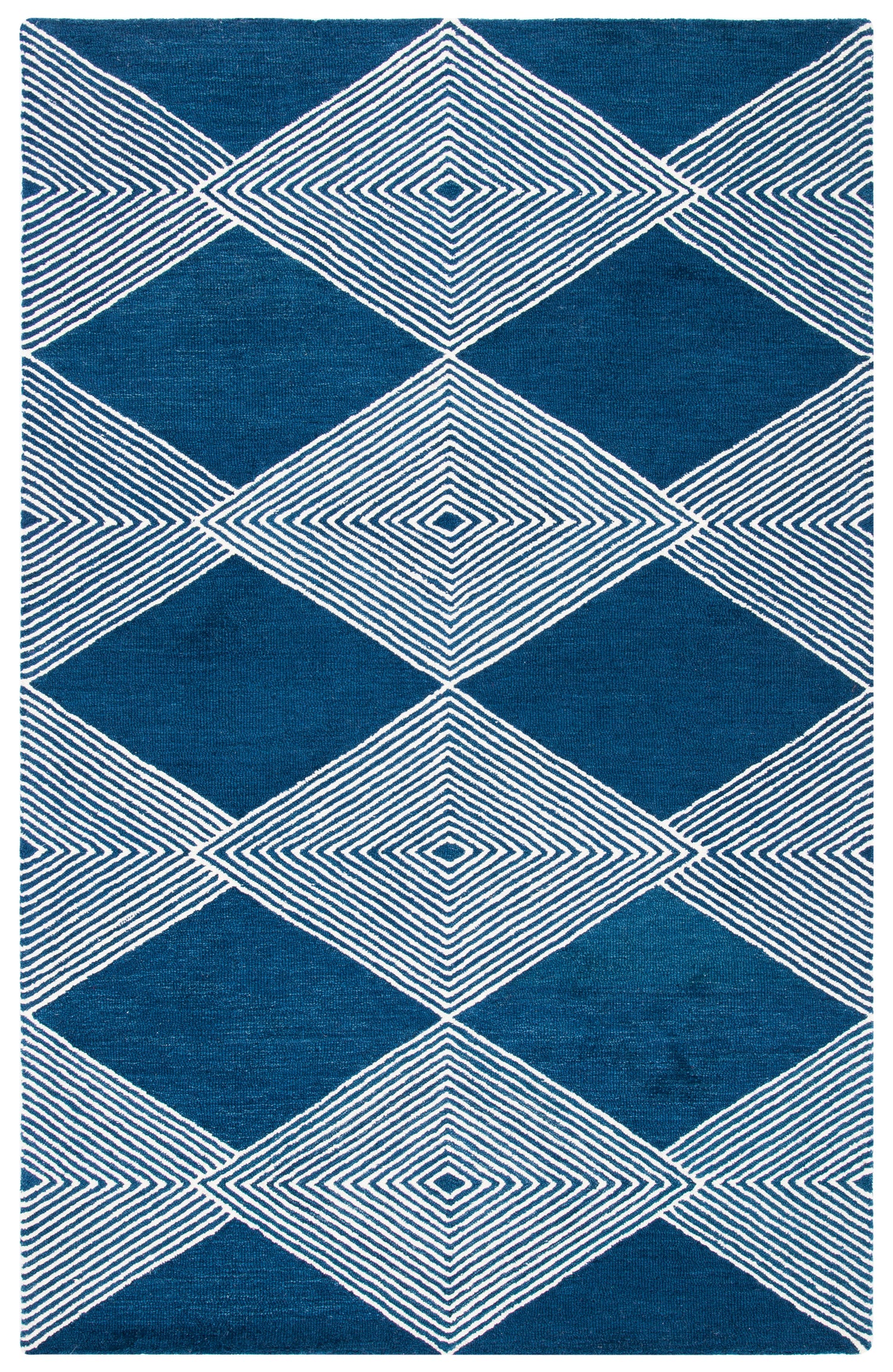 Safavieh Micro-Loop Mlp618N Navy/Ivory Rugs.