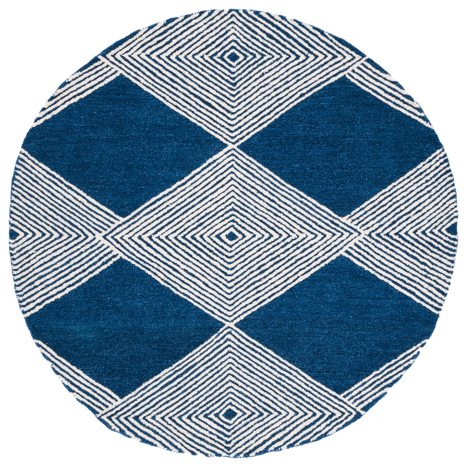 Safavieh Micro-Loop Mlp618N Navy/Ivory Rugs.